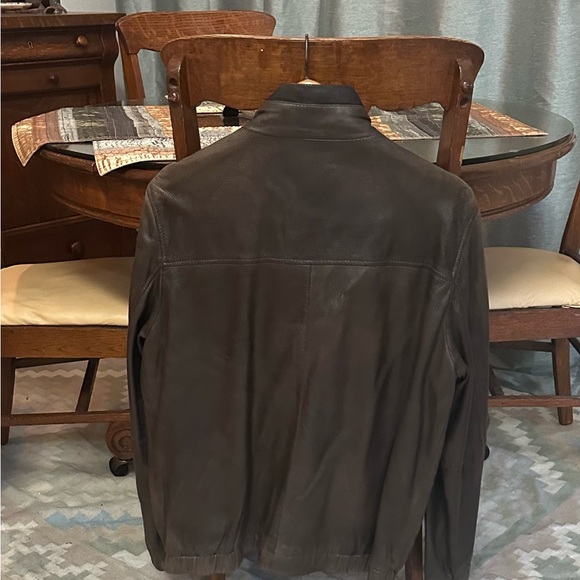 B & C (BOD & Christensen) Brown Leather Jacket in a size Medium - Picture 2 of 11